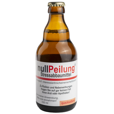 Witzige Bierflasche Null Peilung , Bier 0,33 l
