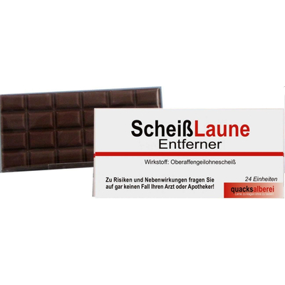 Witzige Schokolade mit Grußkarte Scheißlaune-Entferner 100 g