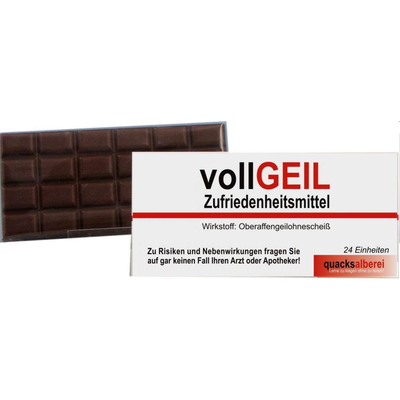 Witzige Schokolade mit Grußkarte vollGEIL 100 g